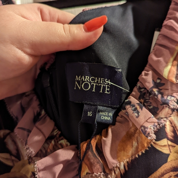 🆕WT Marchesa Notte Smocked Floral Mini Cocktail Dress - Picture 10 of 11